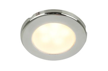 Image of Hella Marine EuroLED 75 3in Round Screw Mount Down LED Light, Stainless Steel Rim, 12V, Warm White, 958109021