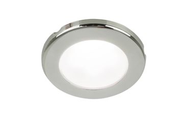 Image of Hella Marine EuroLED 75 3in Round Screw Mount Down LED Light, Stainless Steel Rim, 12V, White, 958110021