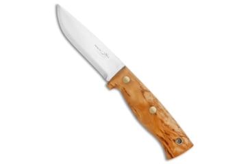 Image of Helle Helle Les Stroud Temagami Stainless Steel Survival Knife 4.25&quot; Plain #300, Wood, Stainless Steel, adult, BHQ-10683