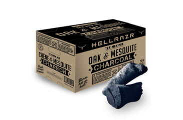 Image of OPMOD HellRazr Tex Mex Mix Oak/Mesquite Charcoal, 20 lbs, Box, TEXMEX-C-BOX-20