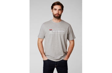 Image of Helly Hansen 1877 T-Shirt - Mens, Grey Melange, Extra Large, 53227-950-XL
