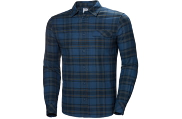 Image of Helly Hansen Classic Check Long Sleeve Shirt - Mens, Blue Fog Plaid, 2XL, 62923-625-2XL
