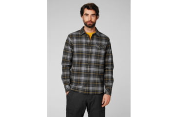 Image of Helly Hansen Classic Check Long Sleeve Shirt - Mens, Charcoal Plaid, Extra Large, 62923-964-XL