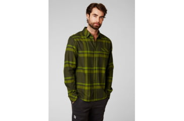 Image of Helly Hansen Classic Check Long Sleeve Shirt - Mens, Forest Night Plaid, Large, 62923-469-L