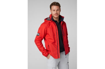 Image of Helly Hansen Crew Hooded Jacket - Mens, Alert Red, Extra Large, 33875-222-XL