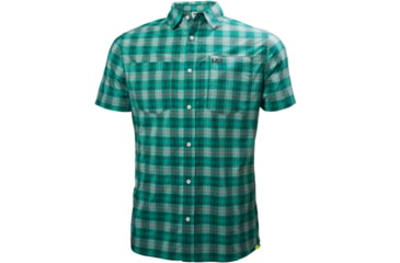 Image of Helly Hansen Domar Short Sleeve Shirt - Men's-Jungle Green-Small