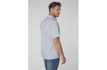 Image of Helly Hansen Fjord Qd Short Sleeve Shirt - Mens, White Check, 2XL, 34048001-2XL