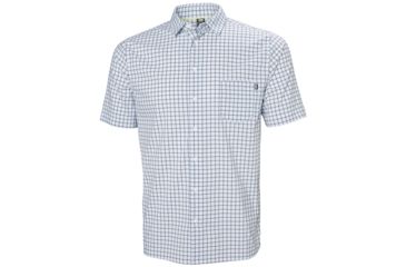 Image of Helly Hansen Fjord Qd Short Sleeve Shirt - Mens, White Check, 2XL, 34048001-2XL