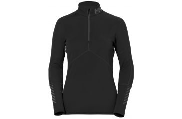 Image of Helly Hansen Hh Lifa Mid 1/2 Zip, Black, Extra Large 48335-990-XL