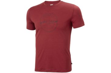 Image of Helly Hansen HH Merino Graphic T-Shirt, Oxblood, Large - Mens, 49321-215-L