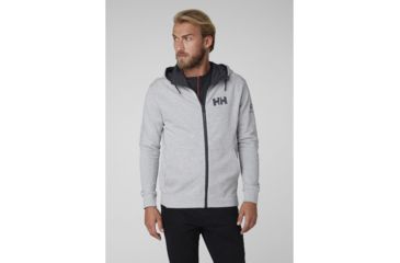 Image of Helly Hansen Hp Atlantic Fz Hoodie - Mens, Grey Melange, Large, 34061949-L