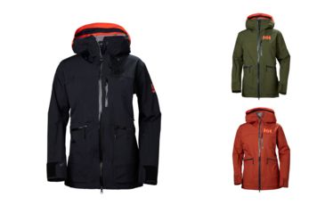 Image of Helly Hansen Kvitegga Shell Jacket - Womens, Black, Ivy Green, Red Brick