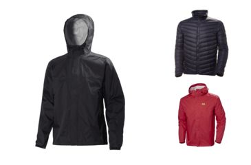 Image of Helly Hansen Loke Jacket - Mens, Black, Jungle Green, Syrah