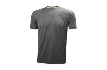Image of Helly Hansen Mens Sigel Logo Short Sleeve Tee, Ebony, Medium, 62733-980-M