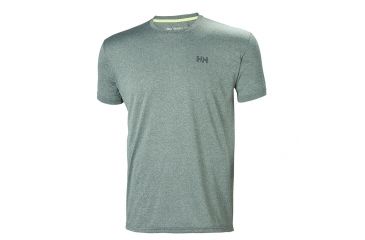 Image of Helly Hansen Mens Sigel Logo Short Sleeve Tee, Jungle Green, Medium, 62733-390-M