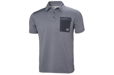 Image of Helly Hansen Oksval Ss Polo - Mens, Graphite Blue, 2XL, 62896994-2XL