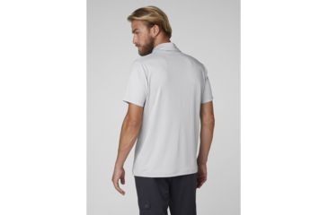 Image of Helly Hansen Oksval Ss Polo - Mens, Grey Fog Melange, Medium, 62896853-M