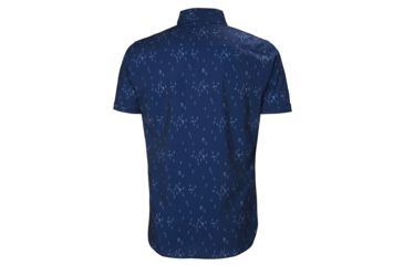 Image of Helly Hansen Oya Short Sleeve Shirt - Mens, Catalina Blue Print, Large, 62854-541-L