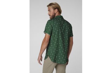 Image of Helly Hansen Oya Short Sleeve Shirt - Mens, Jungle Green Print, Extra Large, 62854390-XL
