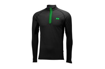 Image of Helly Hansen Pace 1/2 Zip LIFA Flow Long Sleeve - Mens-Black-Large