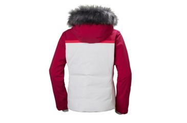 Image of Helly Hansen Powderstar Jacket - Women's, White / Persian Red, Small, 65646-002-S