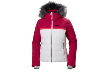Image of Helly Hansen Powderstar Jacket - Women's, White / Persian Red, Small, 65646-002-S