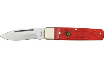 Image of Hen &amp; Rooster 1-Blade Folder Red Jigged Folding Knife, 2.75in, Spear Blade, Red Jigged Bone Handle HR271RJB