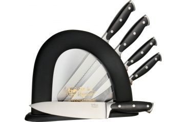 Image of Hen &amp; Rooster 5 pc Kitchen Knife Set,7.875in chefs knife,7.875in slicer,7.75in bread knife,4.75in utility knife, 3.5in paring knife HRI029
