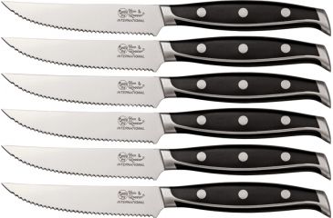 Image of Hen &amp; Rooster 6 pc Steak Knife Set,4.75in 440 stainless serrated blade HRI035