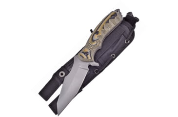 Image of Hen &amp; Rooster Camo Knife, 10in Overall, 4in Gray Coated SS Blade, Camo Sculpted G10 Handle, Black Nylon Sheath, HR-008S/BLK