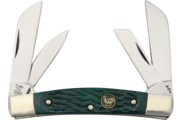 Image of Hen &amp; Rooster Congress Green Pick Bone Folding Knife,Pen and Sheepsfoot,Green,Pick Bone Handle HR344GPB