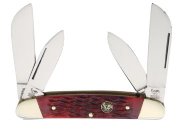 Image of Hen &amp; Rooster Congress Red Pick Bone Folding Knife,Red,Pick Bone Handle HR264RPB