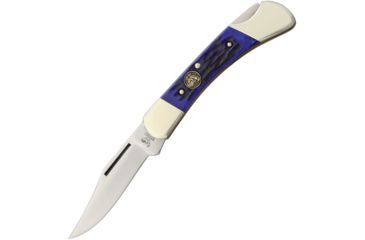Image of Hen &amp; Rooster Lockback Dark Blue Jig Bone Folding Knife,2.5in,Clip,Dark Blue,Jigged Bone Handle HR351DBJB