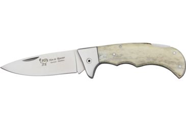 Image of Hen &amp; Rooster Lockback Folding Knife, 3.75in, StainlessDrop Point, Polished Stag Handle HR5045PS