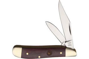 Image of Hen &amp; Rooster Peanut Brown Bone Folding Knife,Clip and Pen,Brown,Smooth Bone Handle HR402BRB