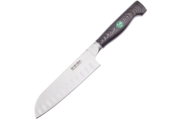 Image of Hen &amp; Rooster Santoku Black G10 Knife, 5.75 satin finish 4116 stainless blade, Black and gray G10 handle, HRI-055B/G10