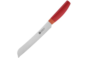 Image of HENCKELS ZWILLING Orange Bread Knife, 13in Overall, 8in Satin Finish Serrated Blade, Orange Polypropylene Handle, 53026-200