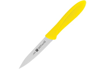 Image of HENCKELS ZWILLING Twin Master Parer Knife, 8.25in Overall, 4in Satin Finish Stainless Blade, Yellow Plastic Handle, Bulk Packed, 32100-100 BULK