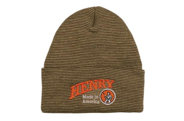 Image of Henry HVC014T Winter Cap Taupe/Orange Knit OSFA