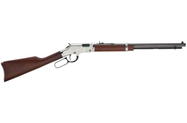 Image of Henry Repeating Arms Silver Eagle Engraved Lever Action Rifle, 17 Hornady Magnum Rimfire, 20in Octagon Barrel, 1-9, Walnut Stock, Blued, H004SEV-FRRMPG