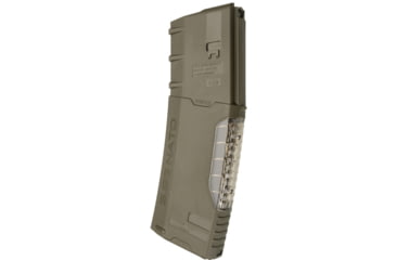 Image of HERA Arms G.2 Transparent Frame Rifle Magazine, AR-15/M4, 5.56/.223, 30 Rounds, OD Green, 13.11/OD-30RD