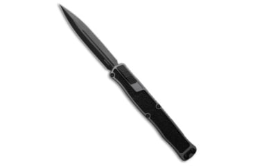 Image of Heretic Knives Cleric II Automatic Folding Knife, 4.25in, CPM MagnaCut, Dagger Blade, Aluminum, Rubber, Gray/Black Handle, Gray/Black/Black, 10.00 inch, BHQ-201373