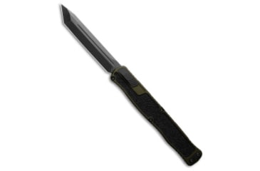 Image of Heretic Knives Cleric II Automatic Folding Knife, 4.25in, CPM MagnaCut, Tanto Blade, Aluminum, Rubber, OD Green/Black Handle, Plain, OD Green/Black/Black, 10.00 inch, BHQ-201364