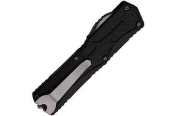 Image of Heretic Knives Auto Colossus OTF Automatic Folding Knives, 3.5in, Stonewash Finish CPM MagnaCut Stainless Blade, Black Aluminum Handle w/ Black Traction Insert, H0392A