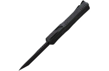 Image of Heretic Knives Auto Colossus OTF Automatic Folding Knives, 3.5in, Black Stonewash Finish CPM MagnaCut Stainless Tanto Blade, Breakthrough Green Aluminum Handle, H0408ABRKGRN