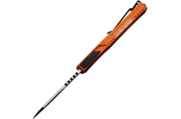 Image of Heretic Knives Auto Colossus OTF Automatic Folding Knives, 3.5in, Two-Tone Finish CPM MagnaCut Stainless Drop Point Blade, Orange Aluminum Handle, H03910AORG