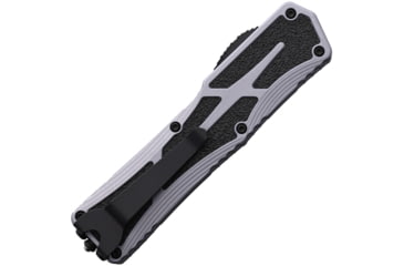 Image of Heretic Knives Auto Colossus OTF Automatic Folding Knives, 3.5in, Two-Tone Finish CPM MagnaCut Stainless Drop Point Blade, Gray Aluminum Handle, H03910AGRAY