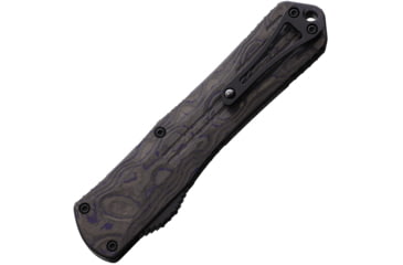 Image of Heretic Knives Auto Manticore X OTF Automatic Folding Knives, 3.75in, Black DLC Coated Elmax Steel Blade, Black Anodized Aluminum Handle, H0336APUCF