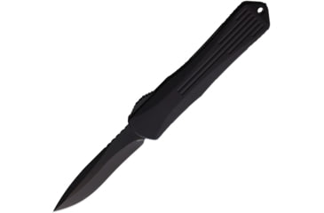 Image of Heretic Knives Auto Manticore X OTF Automatic Folding Knives, 3.75in, Black DLC Coated Elmax Steel Blade, Black Anodized Aluminum Handle, H0336APUCF