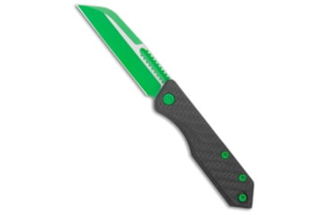 Image of Heretic Knives Heretic Jinn Slip Joint Knife MagnaCut Carbon Fiber w/ Green 3" Toxic Green, Black/Green, CPM MagnaCut, adult, BHQ-197288